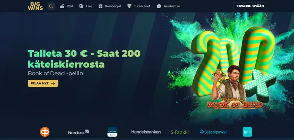 Screenshot of BigWins Casino Casino website