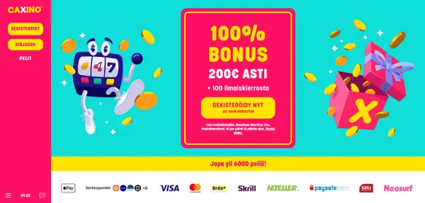 Screenshot of Caxino Casino Casino website