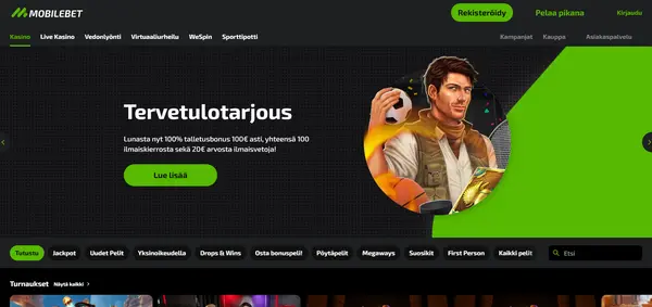 Screenshot of MobileBet Casino Casino website