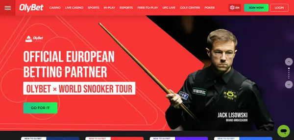 Screenshot of OlyBet Casino Casino website