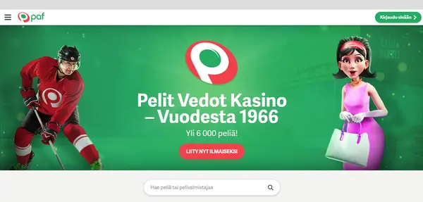 Screenshot of Paf Casino Casino website