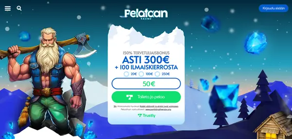 Screenshot of Pelataan Casino Casino website