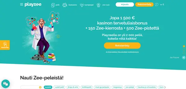 Screenshot of Playzee Casino Casino website