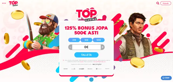 Screenshot of Top Casino Casino website