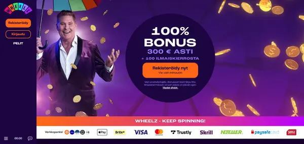Screenshot of Wheelz Casino Casino website