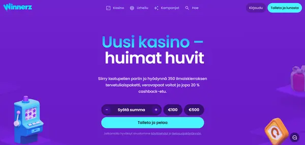 Screenshot of Winnerz Casino Casino website